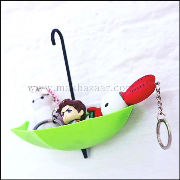 3pcs/set Cute Umbrella Wall Mount Key Holder Wall Hook Hanger Organizer Durable Wall hooks bathroom kitchen Umbrella Wall Hook